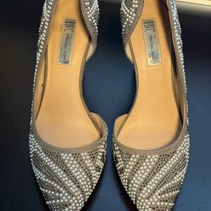 INC International Concepts Pearl and Rhinestone Heels